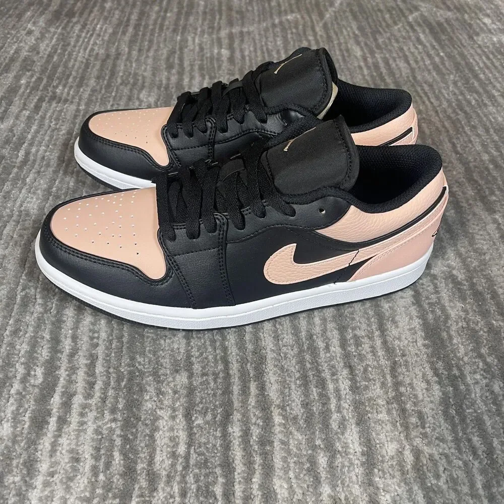 Jordan Air Jordan 1 Low Shoes Mens Size 8 Black Arctic Orange Leather 553558-034